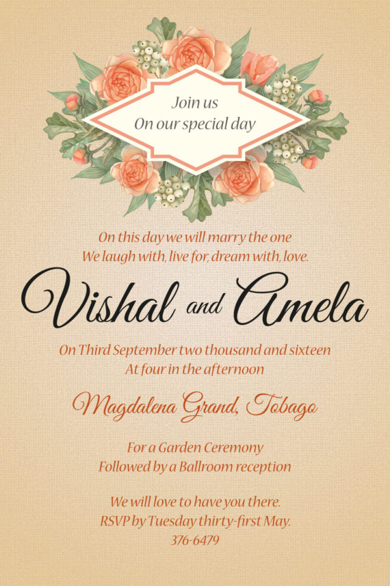 Wedding Invitation-Vishal and Amela